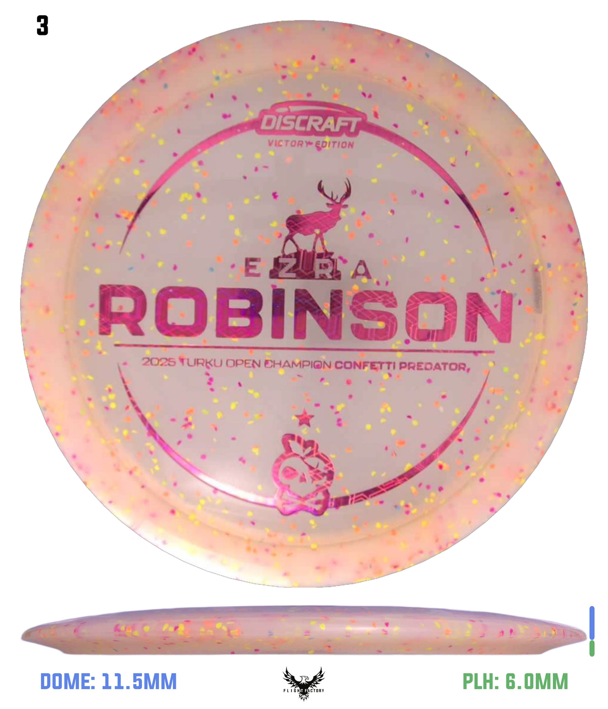 Discraft Ezra Robinson Turku Open Champion Z Confetti Predator