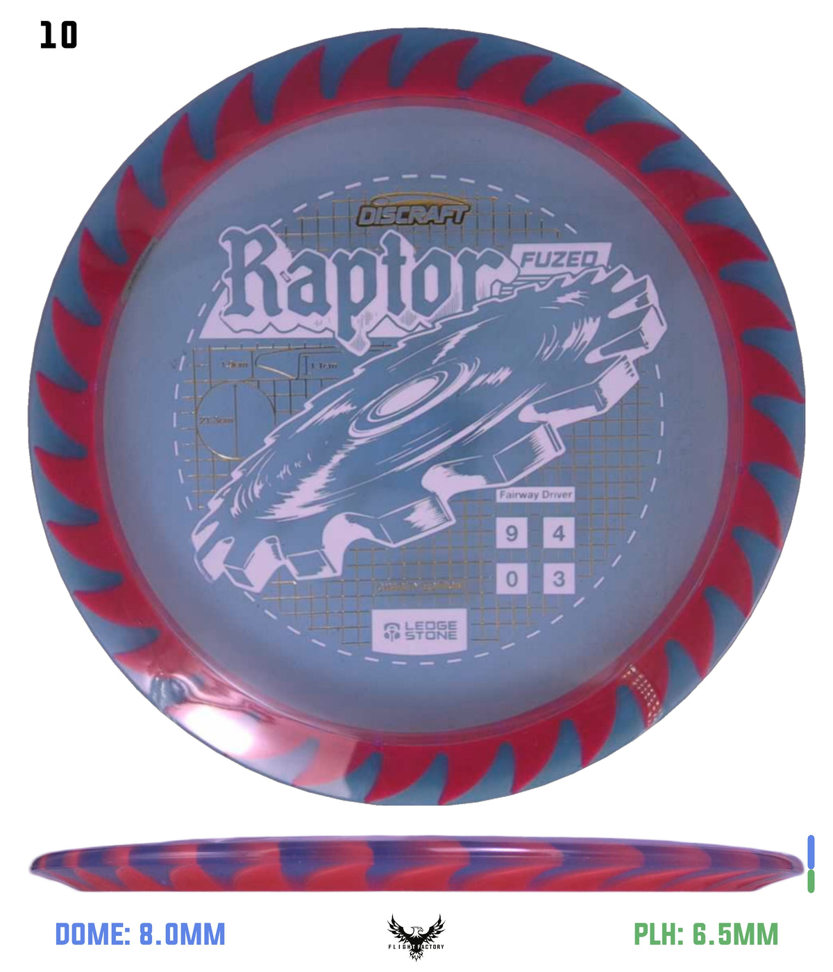 Discraft Ledgestone Charity CryZtal FLX Raptor w/ Solid ESP Rim (2026)