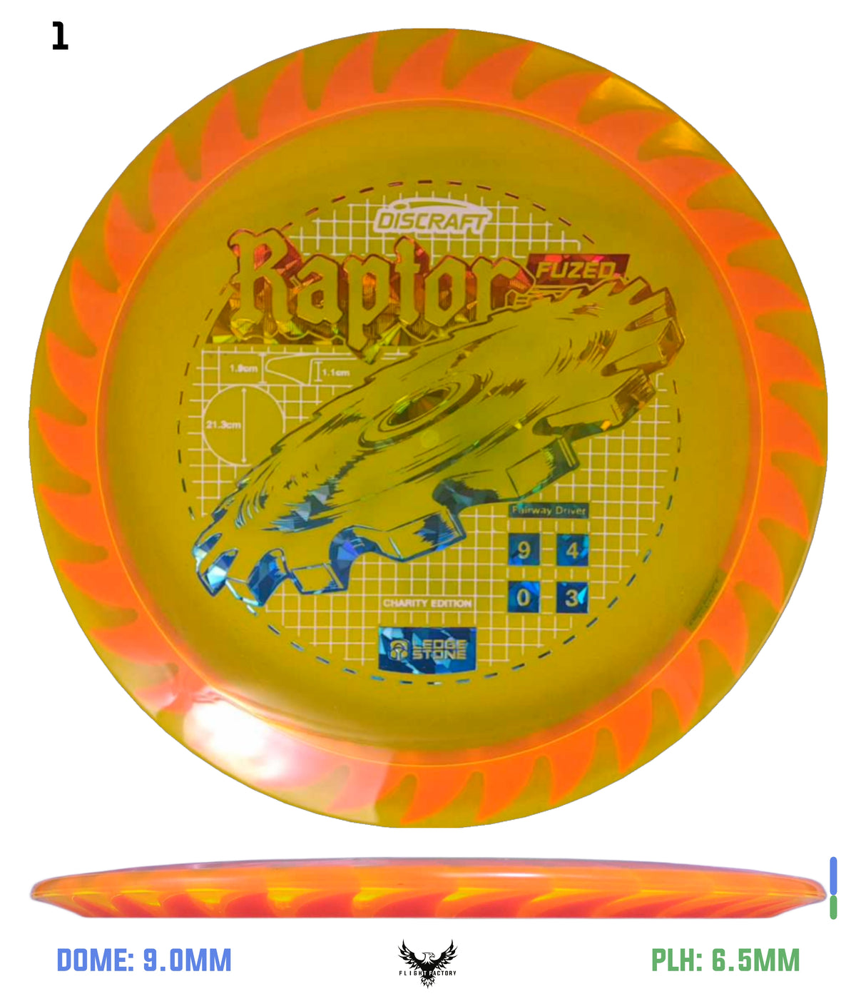 Discraft Ledgestone Charity CryZtal FLX Raptor w/ Solid ESP Rim (2026)