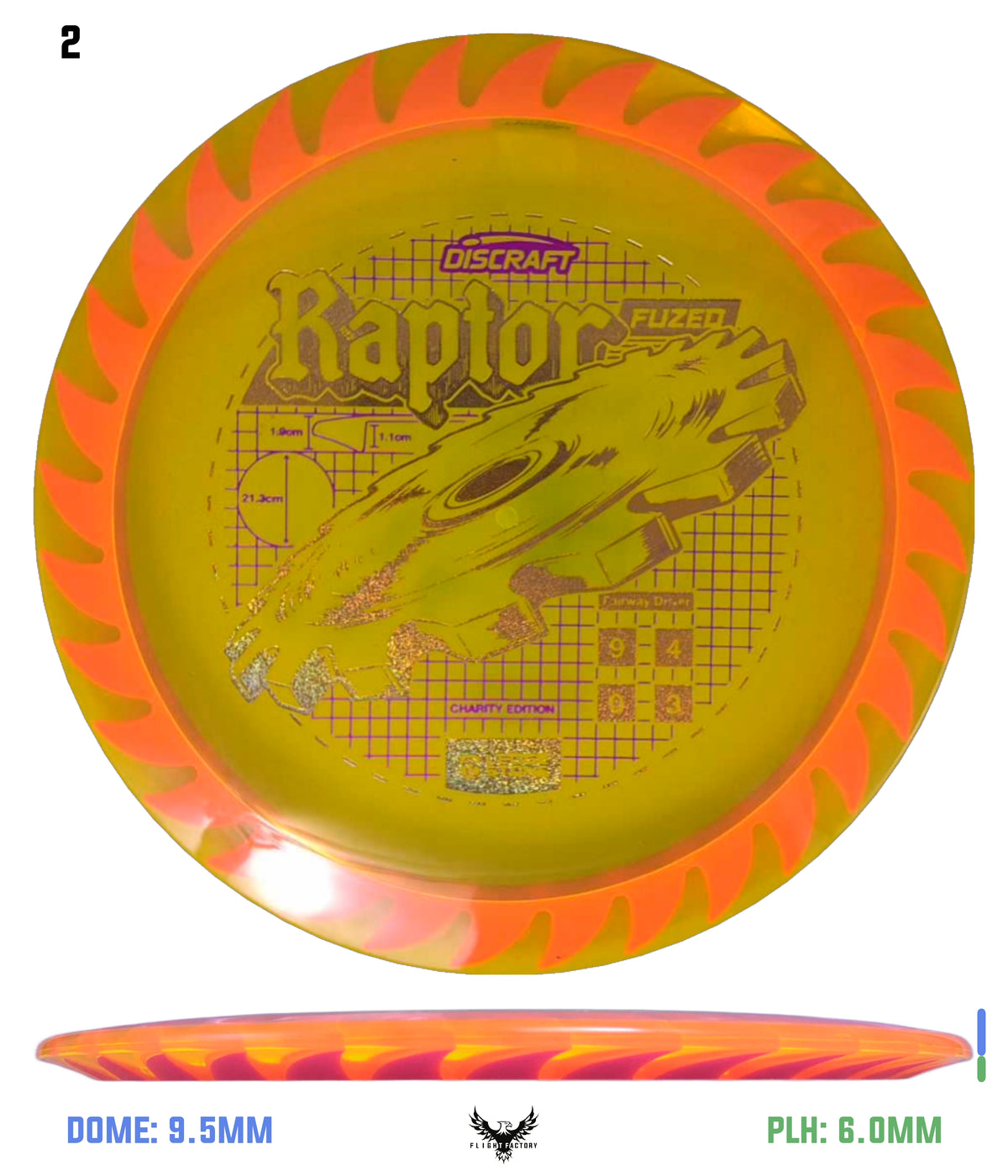 Discraft Ledgestone Charity CryZtal FLX Raptor w/ Solid ESP Rim (2026)