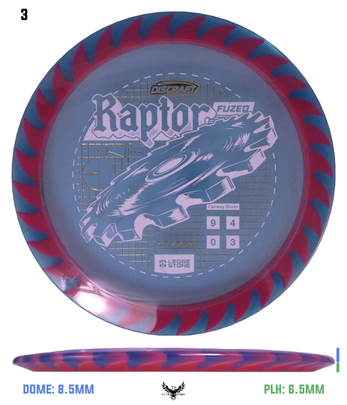 Discraft Ledgestone Charity CryZtal FLX Raptor w/ Solid ESP Rim (2026)