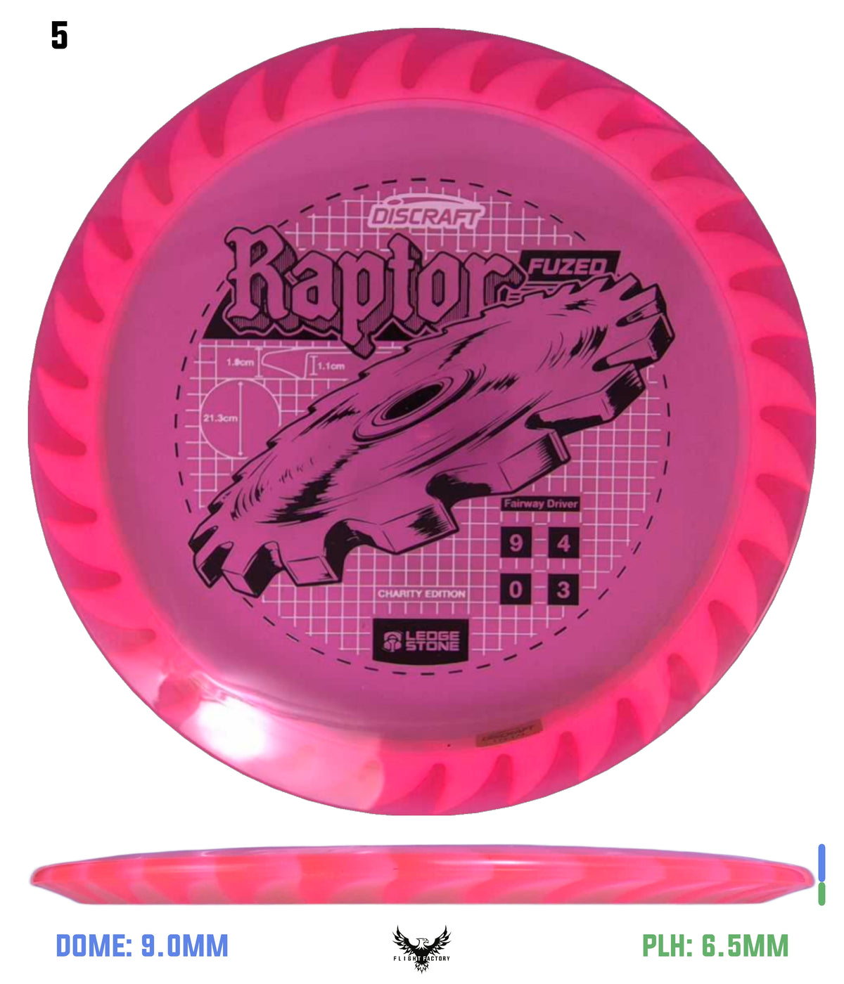 Discraft Ledgestone Charity CryZtal FLX Raptor w/ Solid ESP Rim (2026)