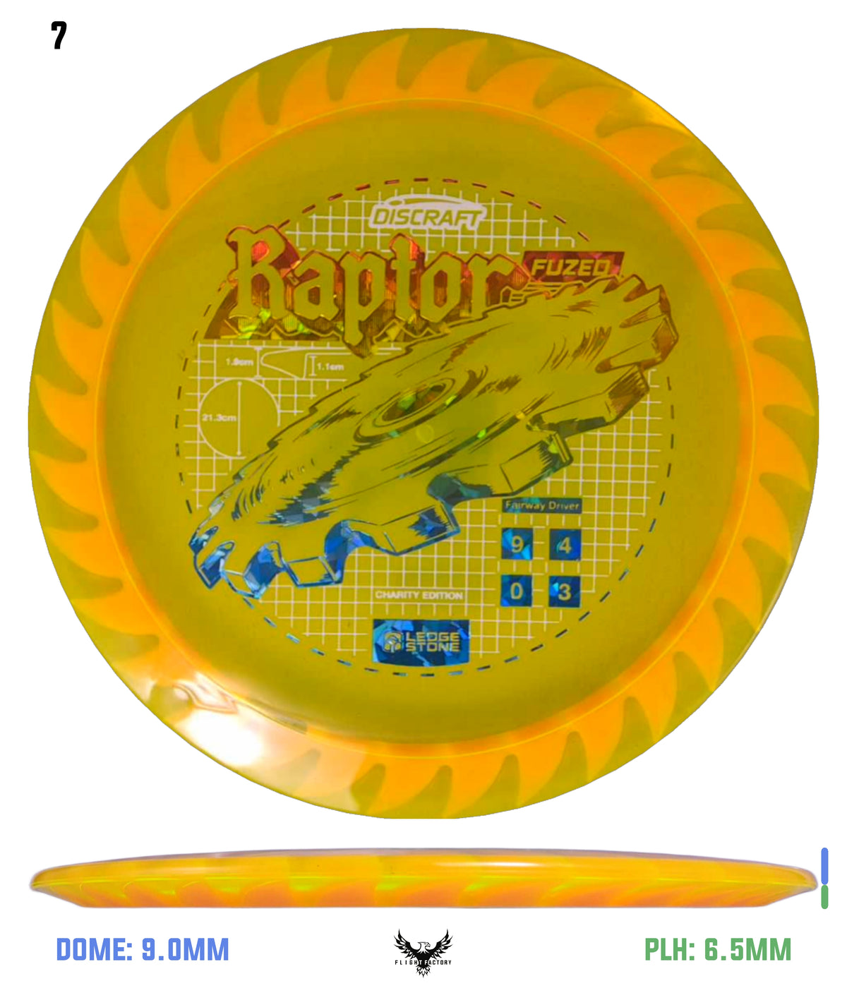 Discraft Ledgestone Charity CryZtal FLX Raptor w/ Solid ESP Rim (2026)
