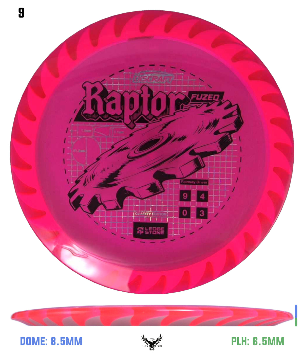 Discraft Ledgestone Charity CryZtal FLX Raptor w/ Solid ESP Rim (2026)