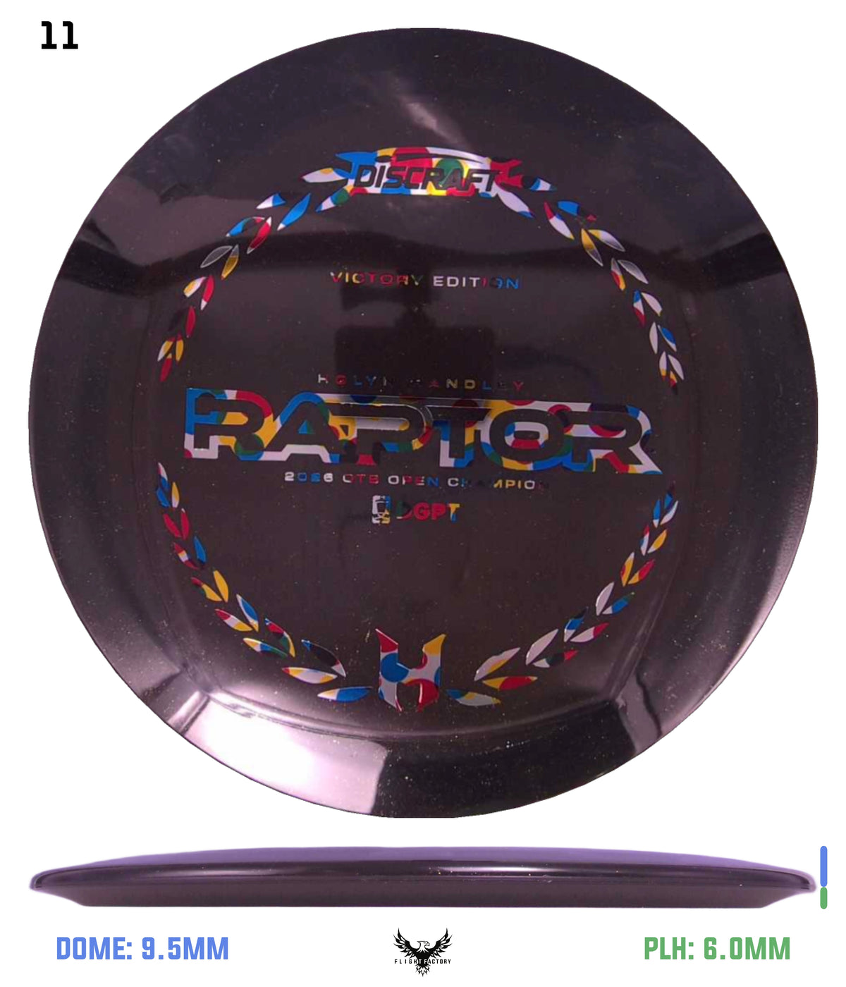 Discraft Midnight Sparkle Raptor - Holyn Handley Victory Edition
