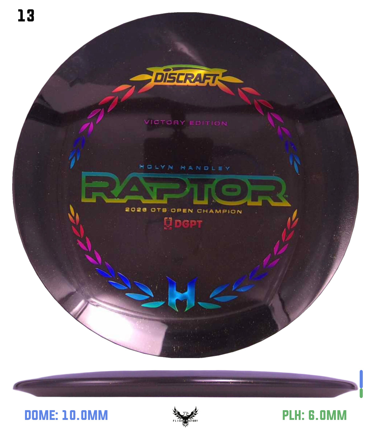Discraft Midnight Sparkle Raptor - Holyn Handley Victory Edition