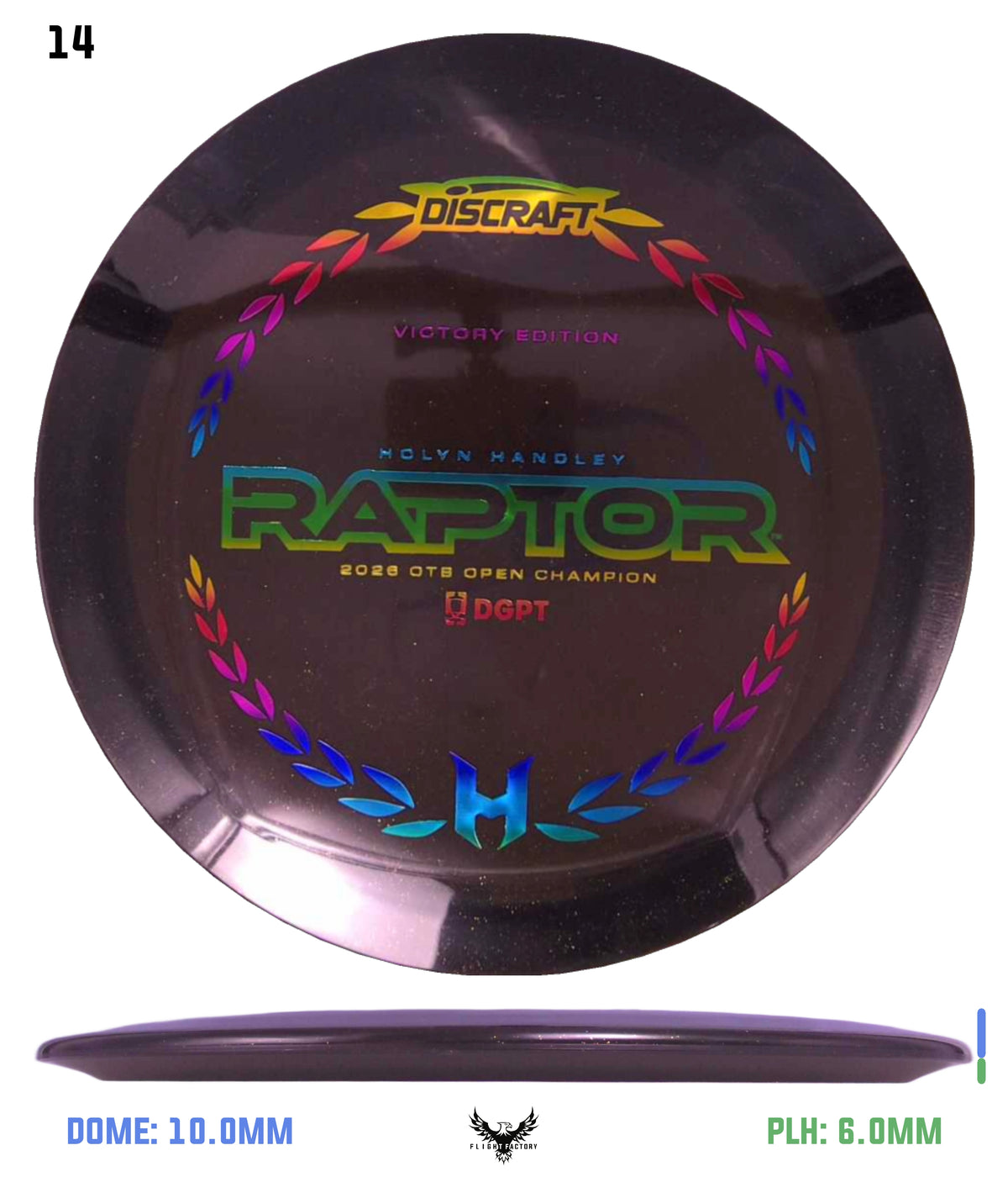 Discraft Midnight Sparkle Raptor - Holyn Handley Victory Edition