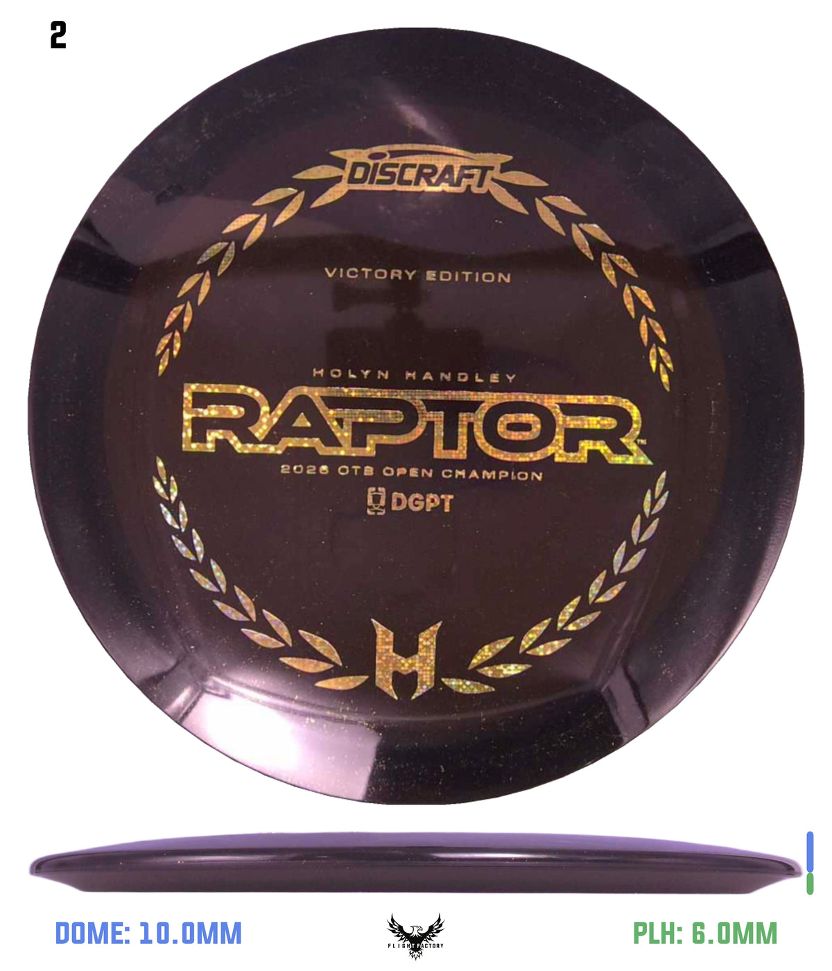 Discraft Midnight Sparkle Raptor - Holyn Handley Victory Edition