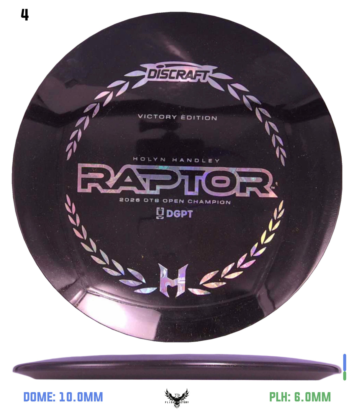 Discraft Midnight Sparkle Raptor - Holyn Handley Victory Edition