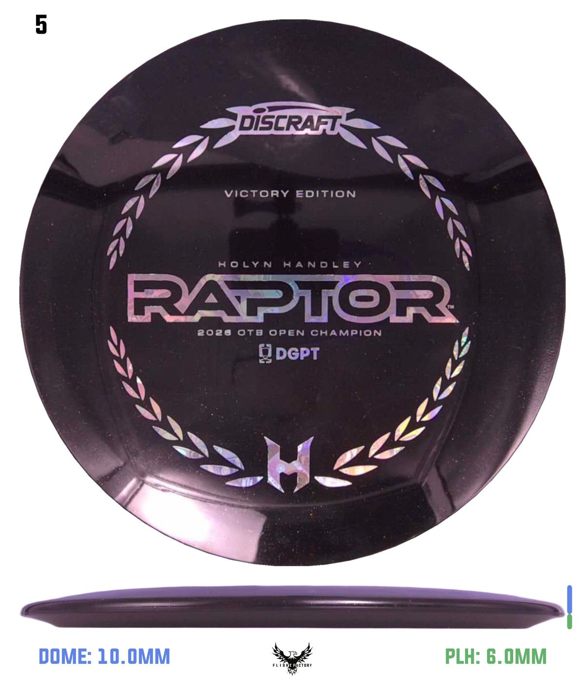 Discraft Midnight Sparkle Raptor - Holyn Handley Victory Edition