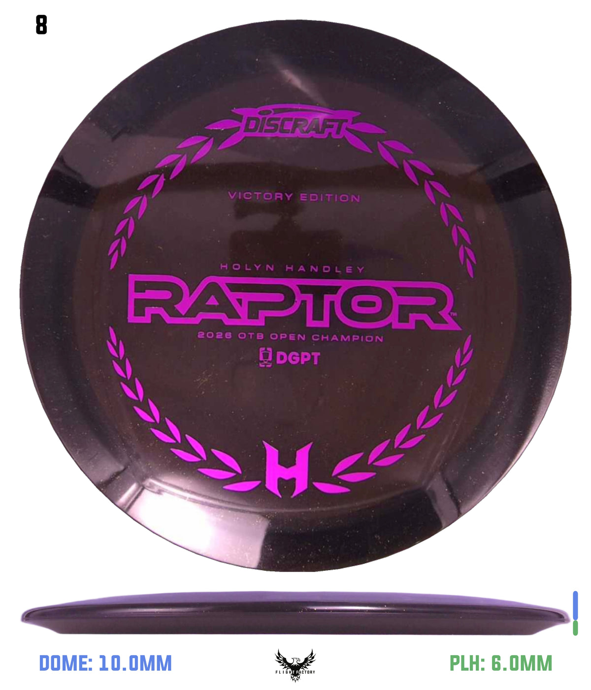 Discraft Midnight Sparkle Raptor - Holyn Handley Victory Edition