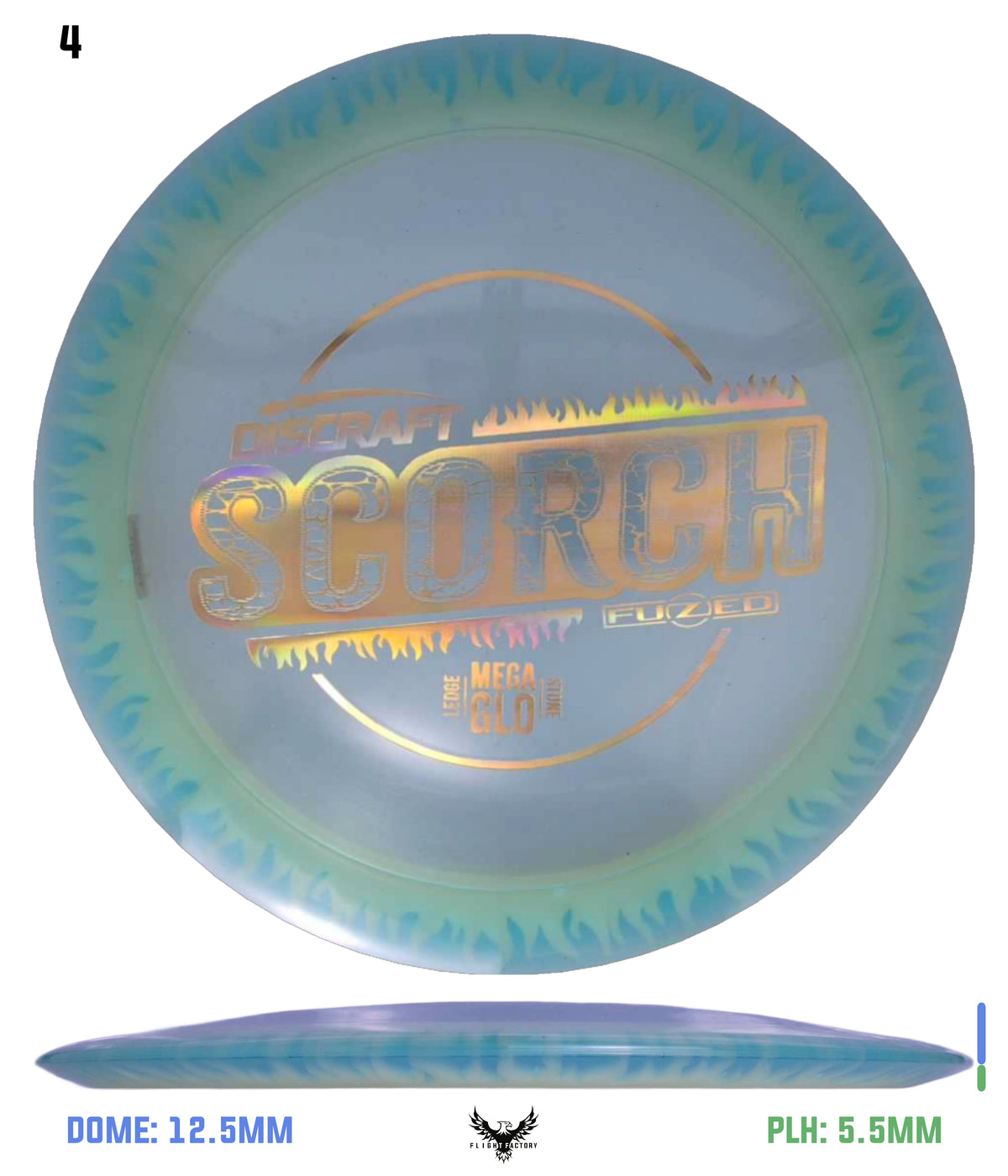 Discraft Charity Edition Mega Glo FuZed Scorch - Ledgestone 2025 Finale