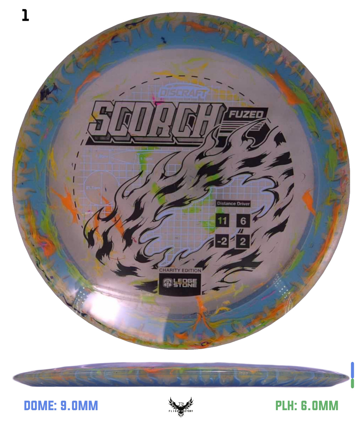 Discraft Ledgestone Charity Jawbreaker Z Flx Scorch w/ Solid ESP Rim (2026)