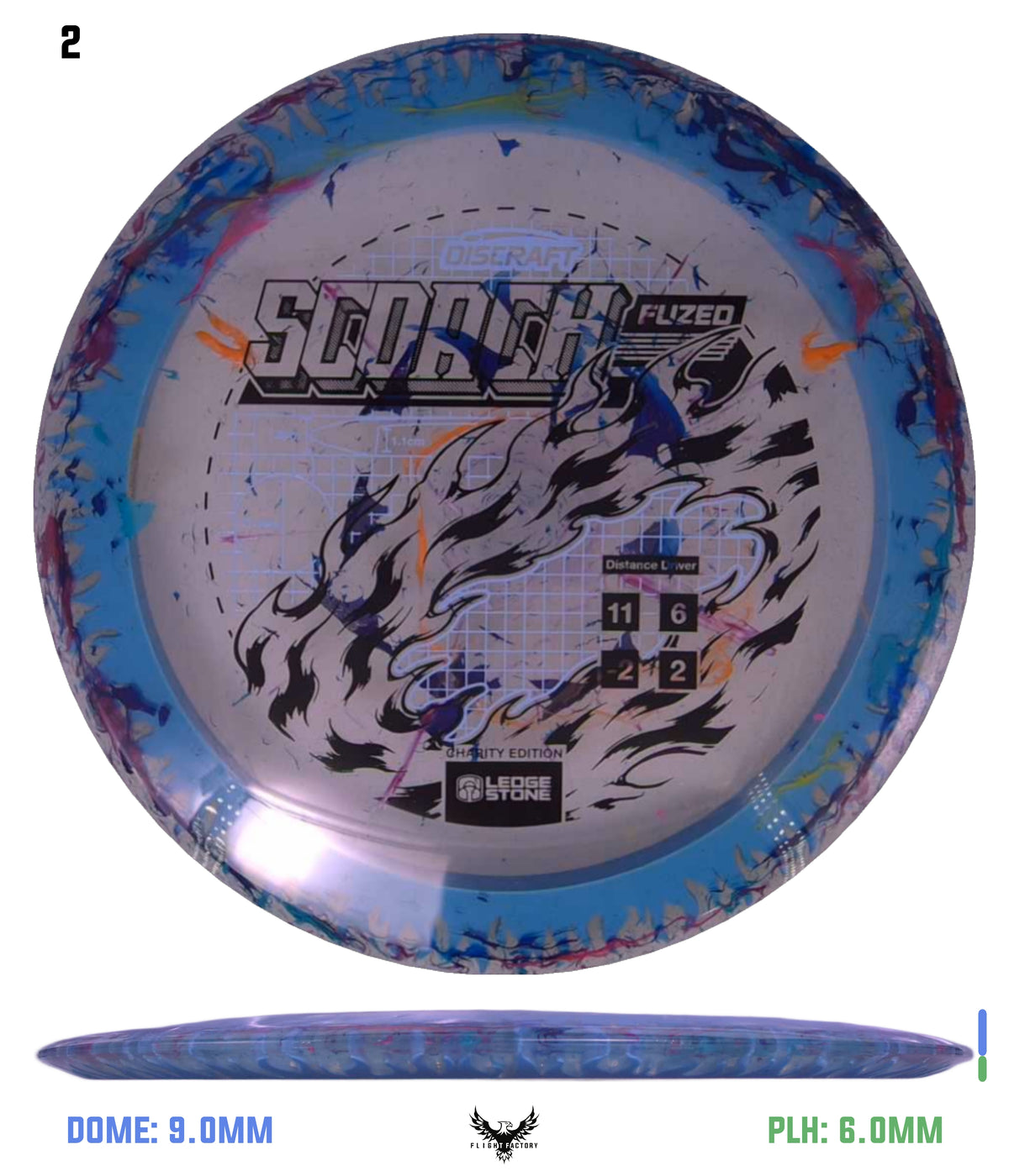 Discraft Ledgestone Charity Jawbreaker Z Flx Scorch w/ Solid ESP Rim (2026)