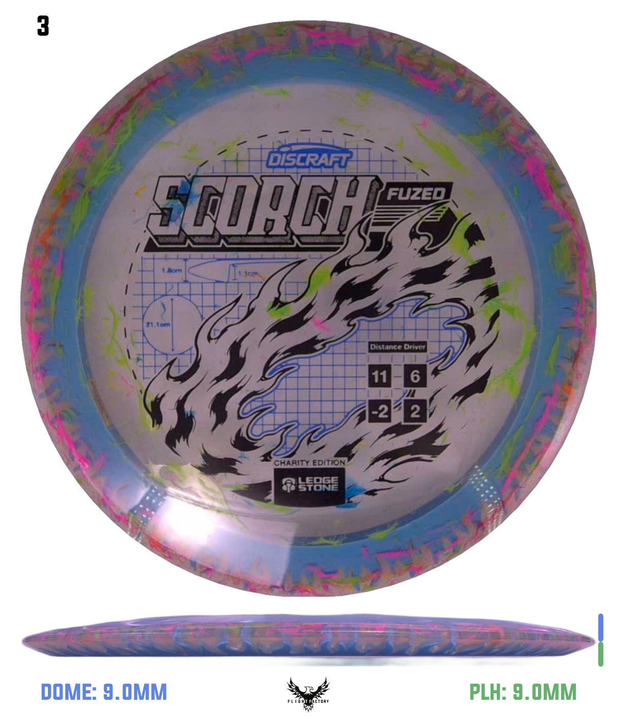 Discraft Ledgestone Charity Jawbreaker Z Flx Scorch w/ Solid ESP Rim (2026)