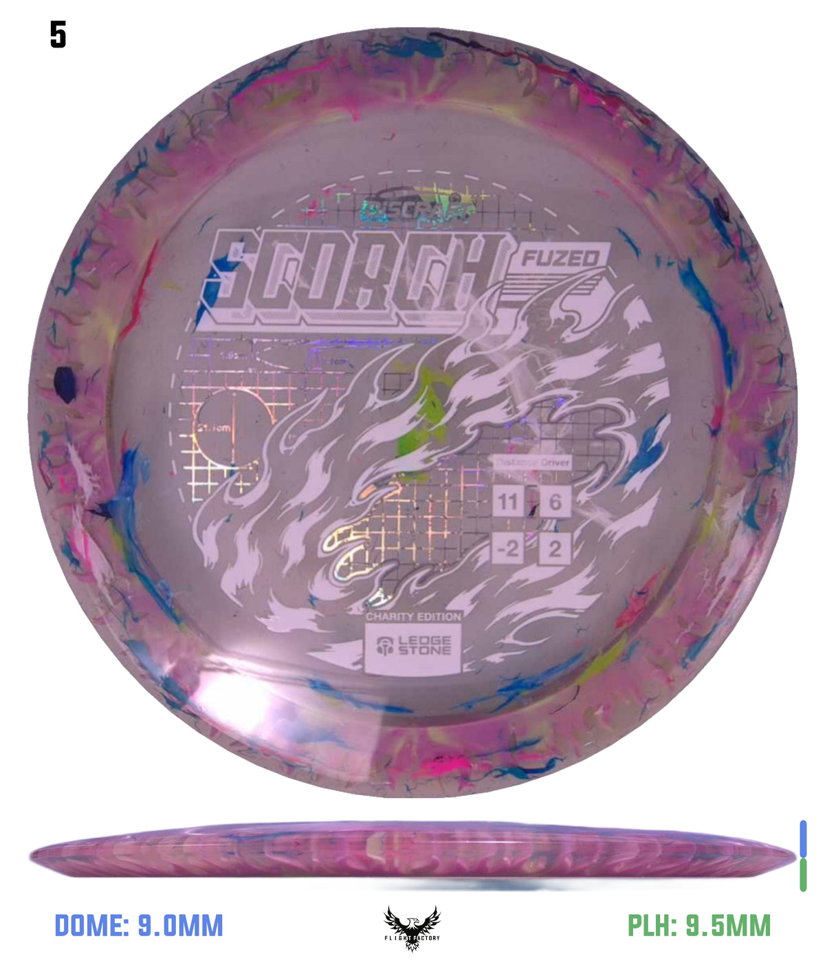 Discraft Ledgestone Charity Jawbreaker Z Flx Scorch w/ Solid ESP Rim (2026)