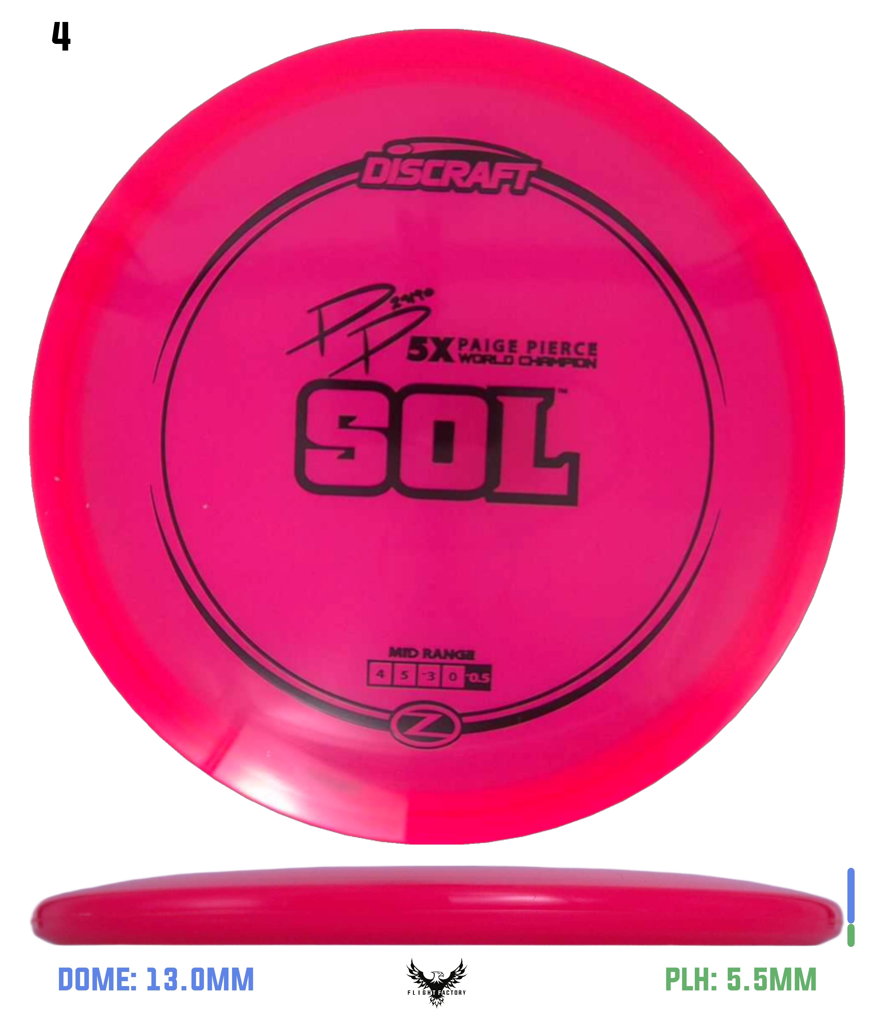 Discraft Z Sol - Paige Pierce 5x Signature Series - Flight Factory