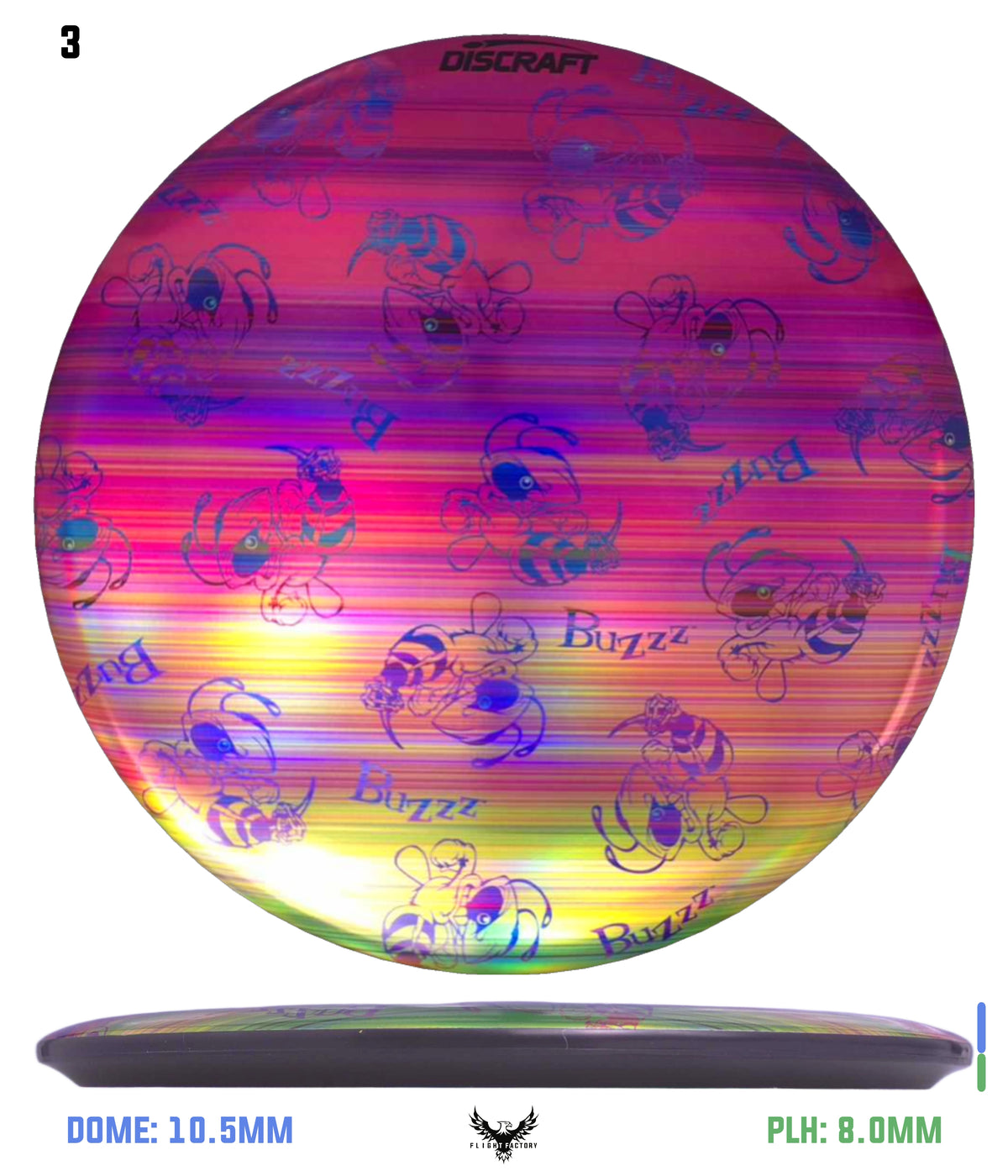 Discraft ESP Full Foil Supercolor Buzzz - Buzzz Swarm