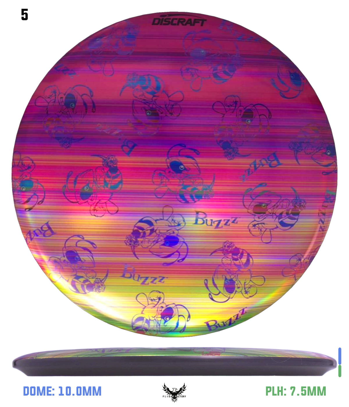 Discraft ESP Full Foil Supercolor Buzzz - Buzzz Swarm