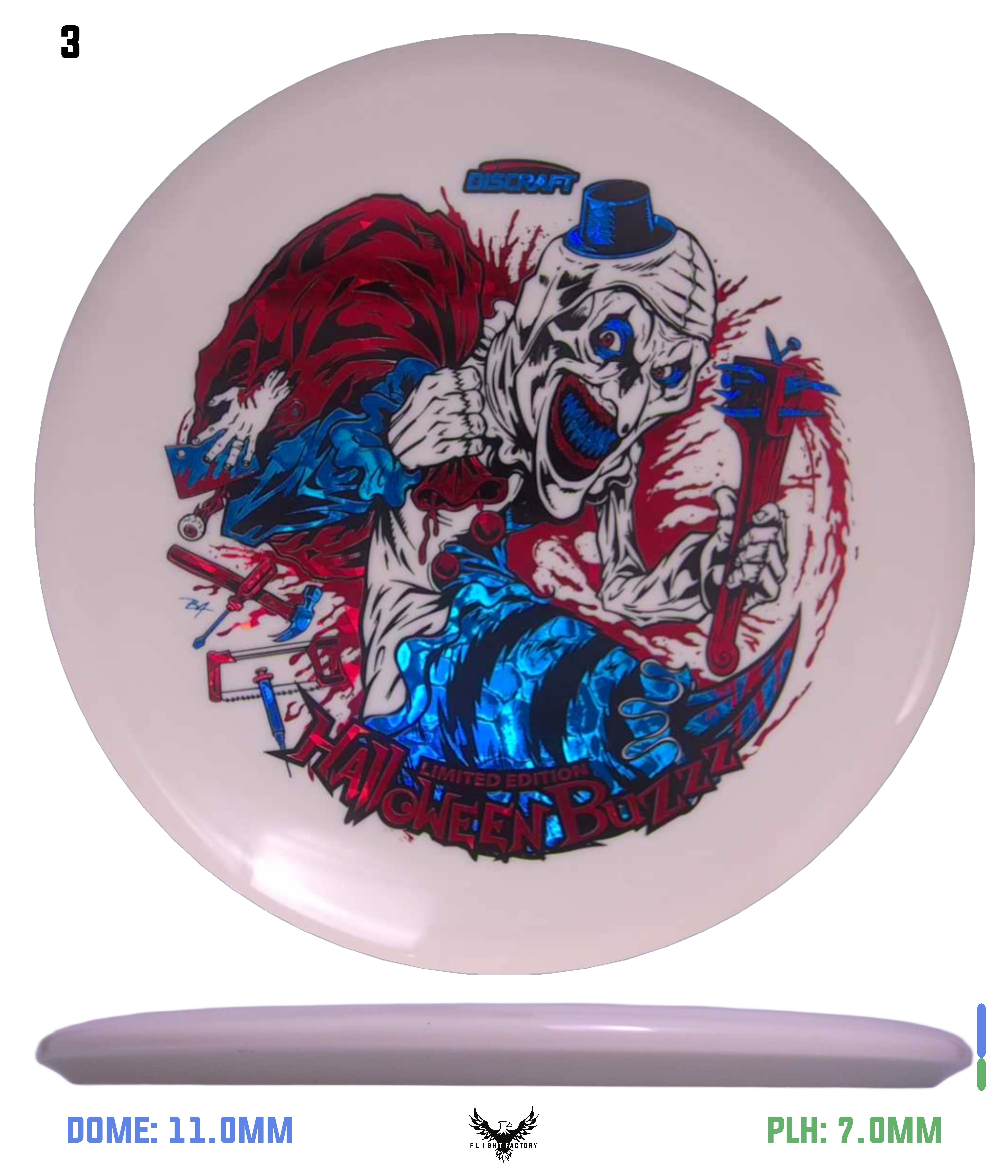 Discraft Z Glo Buzzz - Halloween 2025 Triple Foil - Flight Factory