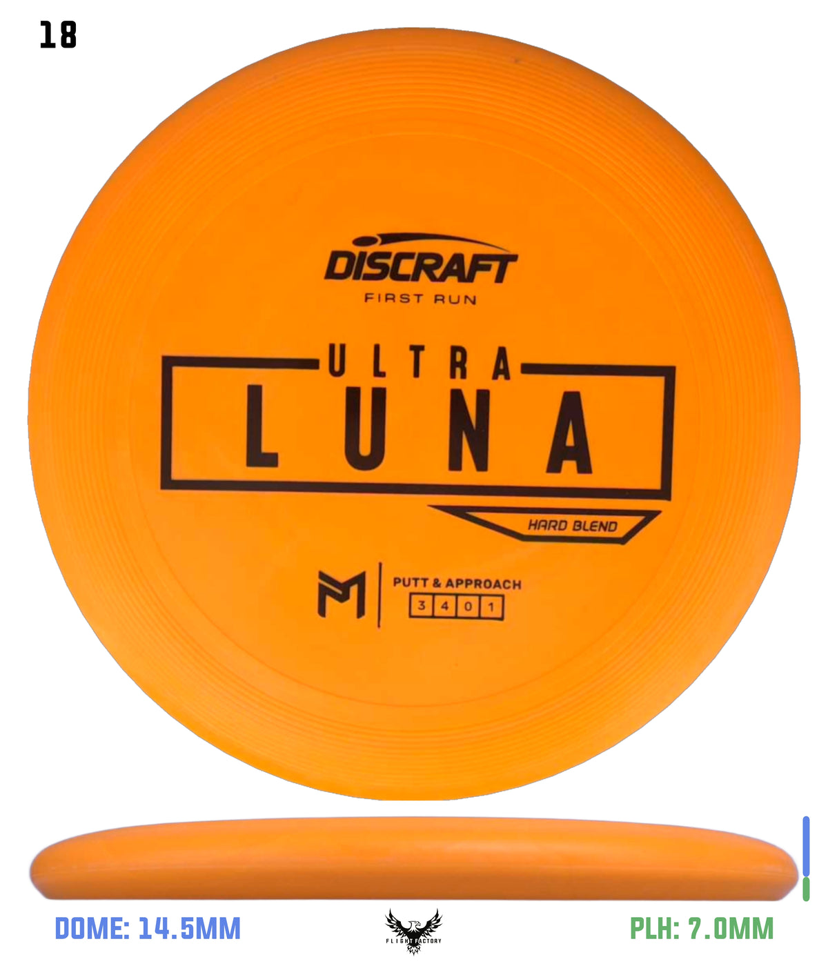 Discraft Paul McBeth First Run UltraLuna - Hard Putter Blend