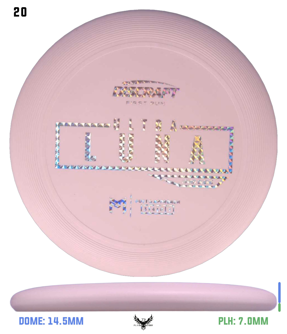 Discraft Paul McBeth First Run UltraLuna - Hard Putter Blend
