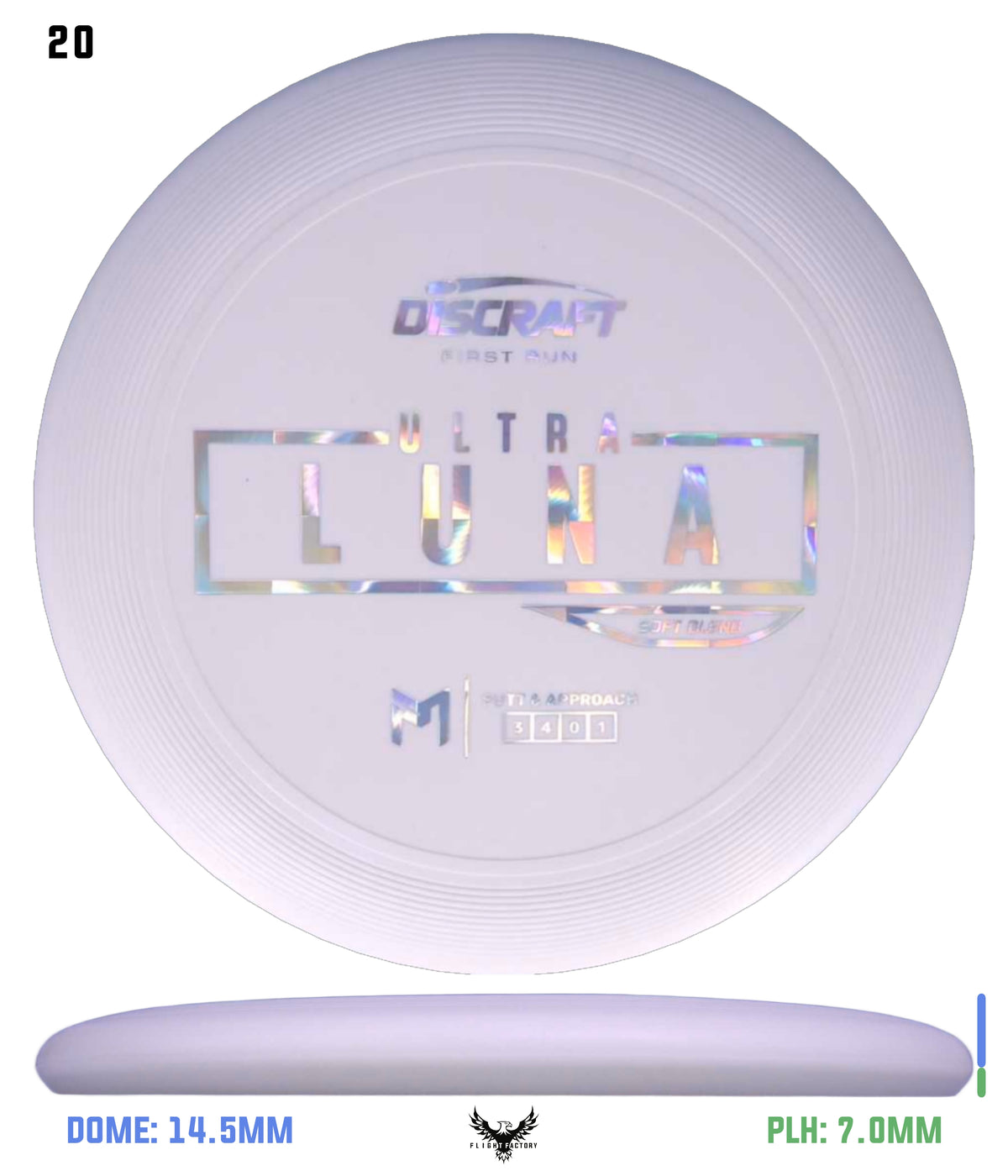Discraft Paul McBeth First Run UltraLuna - Soft Putter Blend