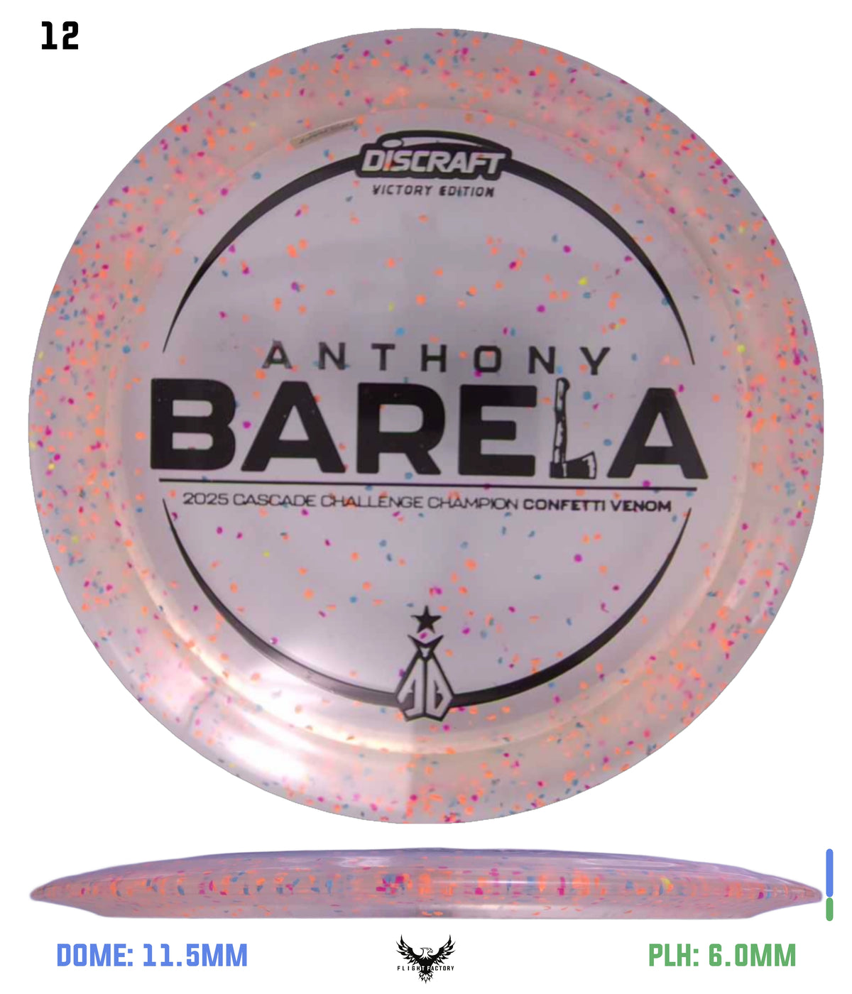 Discraft Anthony Barela Cascade Champion Z Confetti Venom