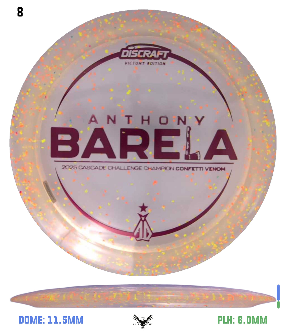 Discraft Anthony Barela Cascade Champion Z Confetti Venom