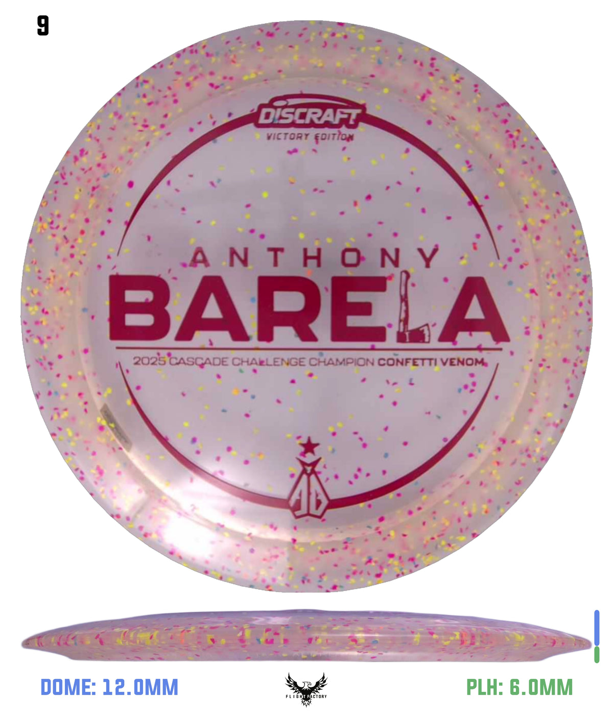 Discraft Anthony Barela Cascade Champion Z Confetti Venom