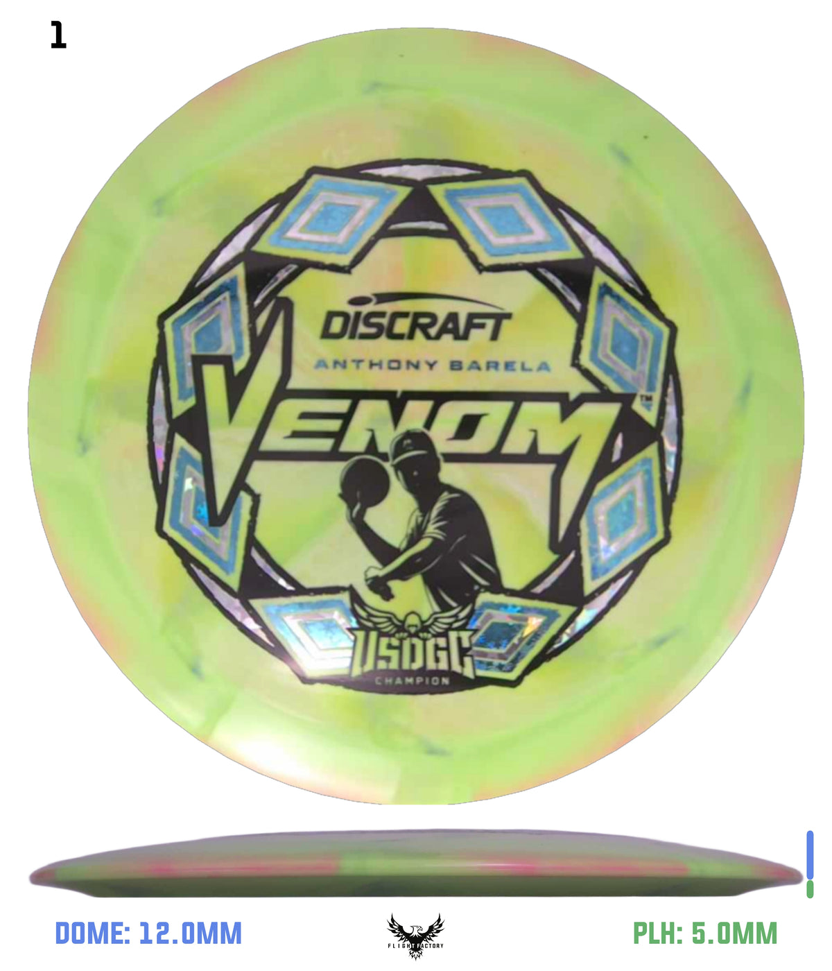 Discraft ESP Swirl Venom - Anthony Barela 2025 USDGC Champion