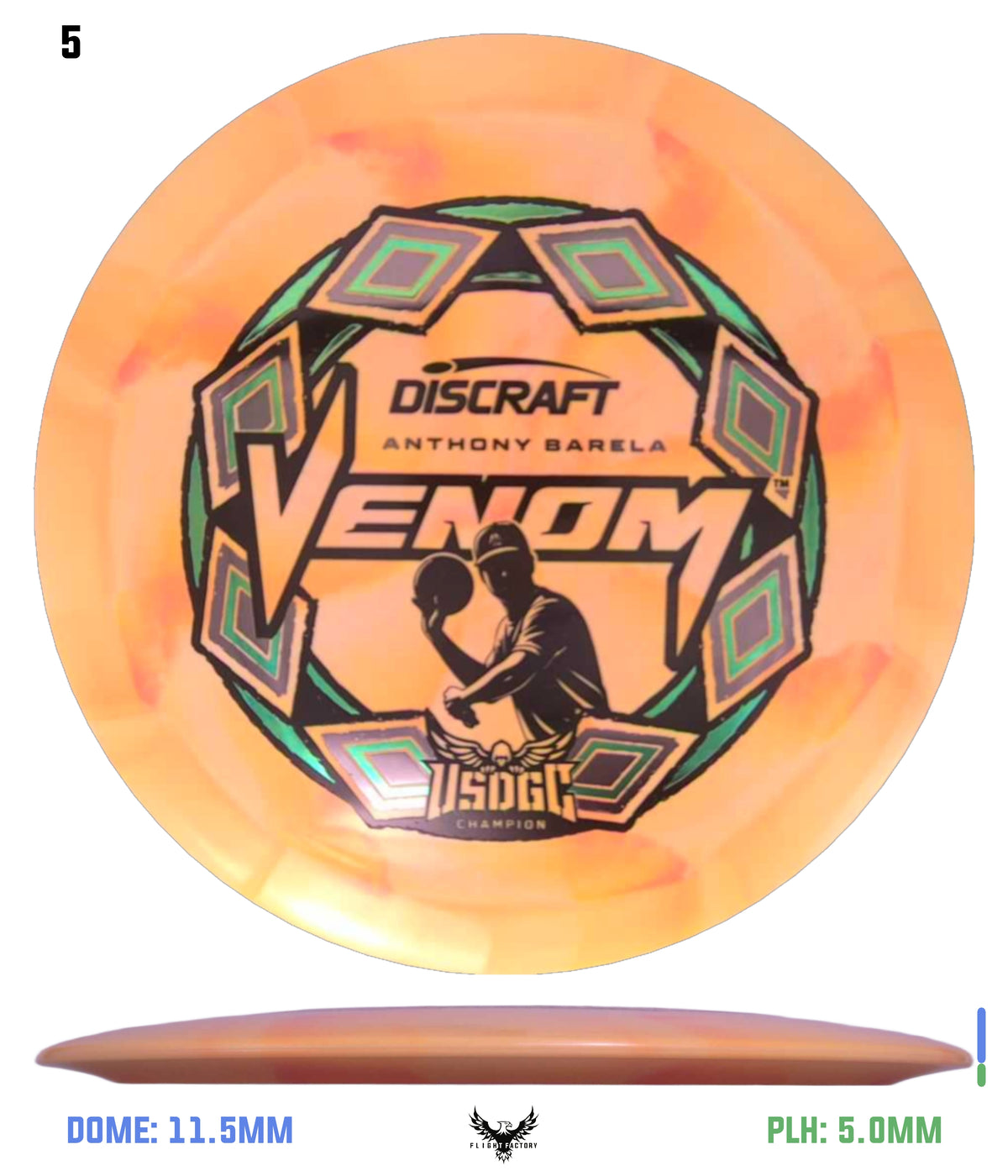 Discraft ESP Swirl Venom - Anthony Barela 2025 USDGC Champion