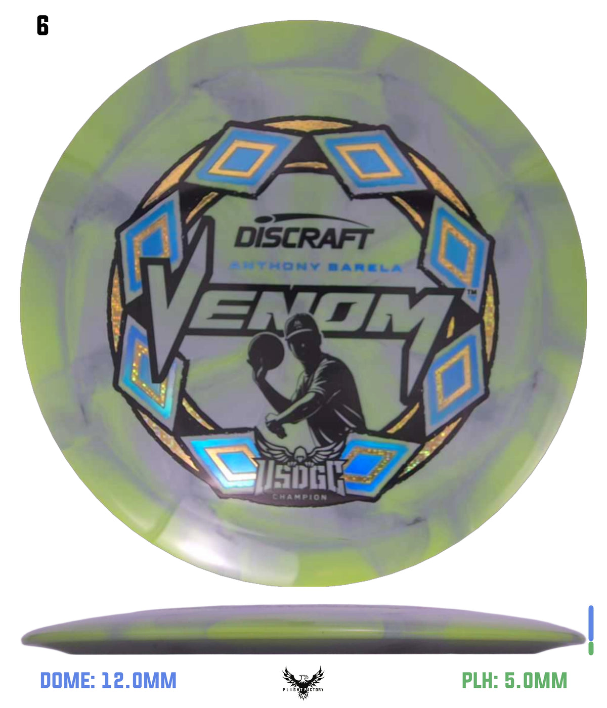 Discraft ESP Swirl Venom - Anthony Barela 2025 USDGC Champion