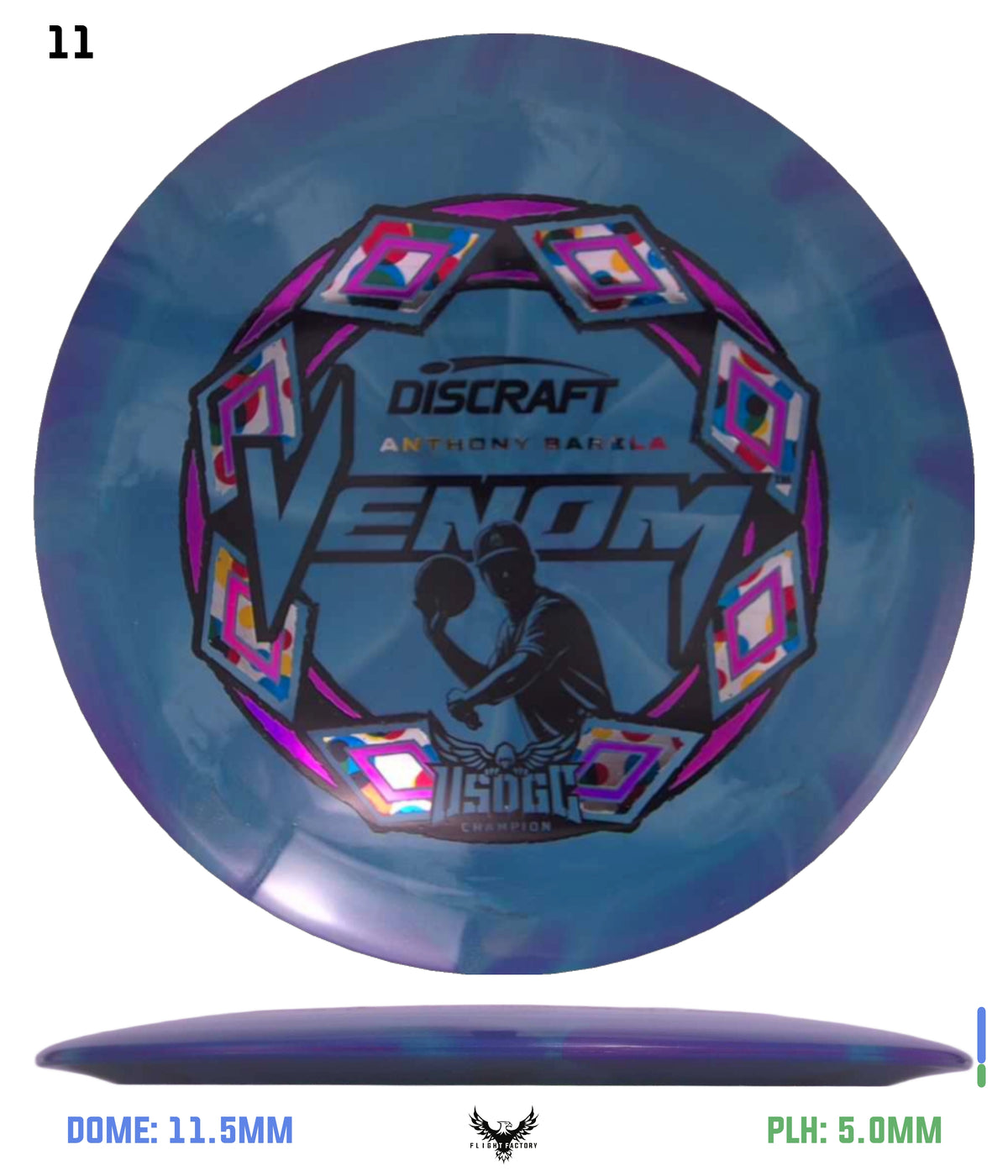 Discraft ESP Swirl Venom - Anthony Barela 2025 USDGC Champion