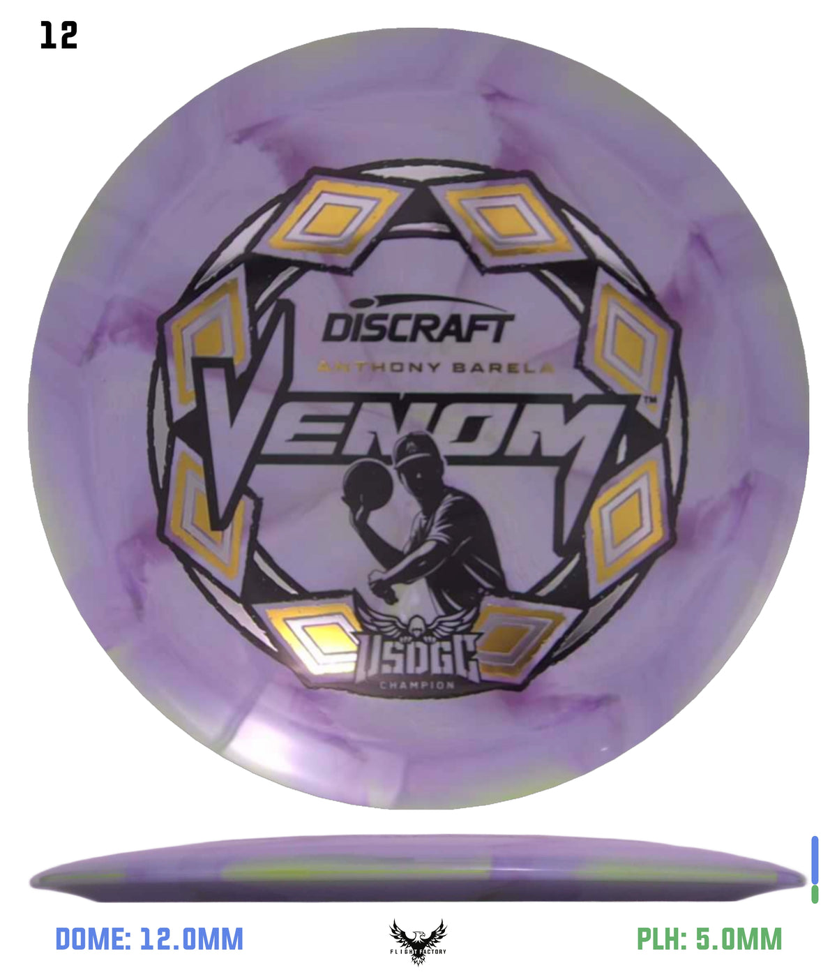 Discraft ESP Swirl Venom - Anthony Barela 2025 USDGC Champion