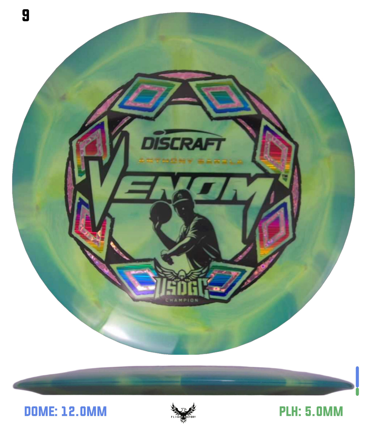 Discraft ESP Swirl Venom - Anthony Barela 2025 USDGC Champion