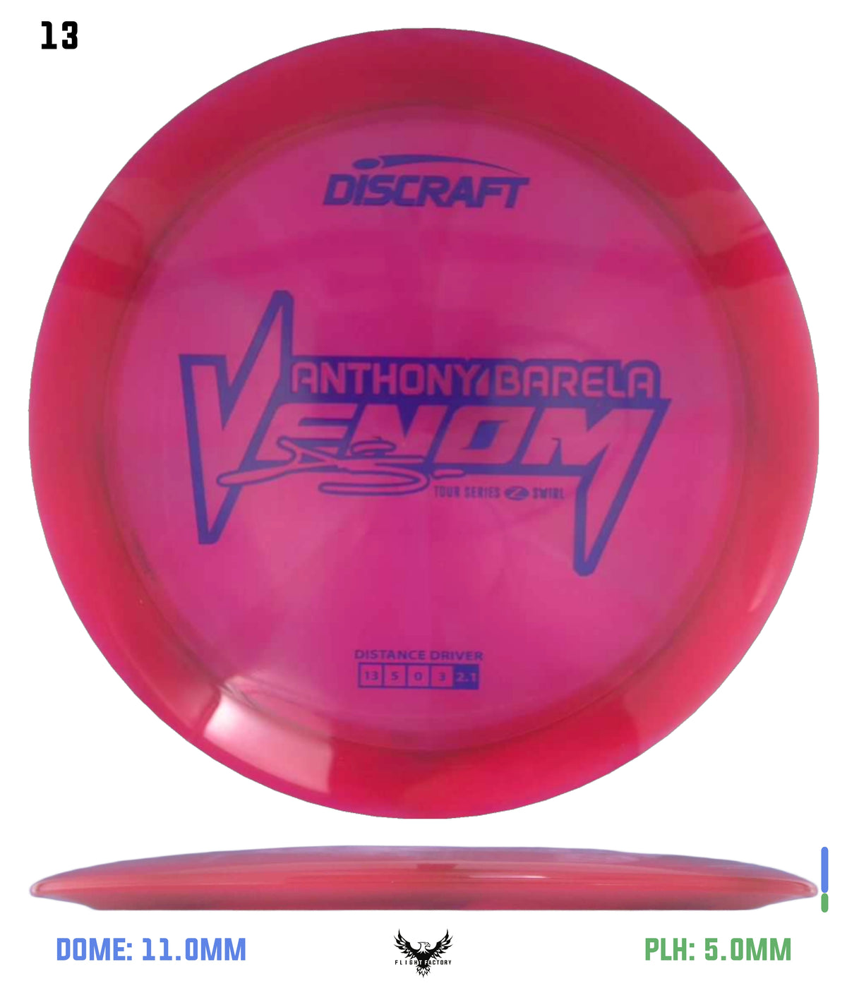 Discraft Anthony Barela 2025 Tour Series Z Swirl Venom