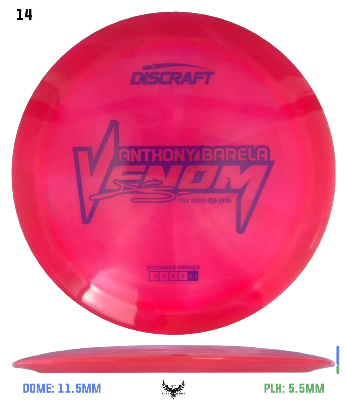 Discraft Anthony Barela 2025 Tour Series Z Swirl Venom