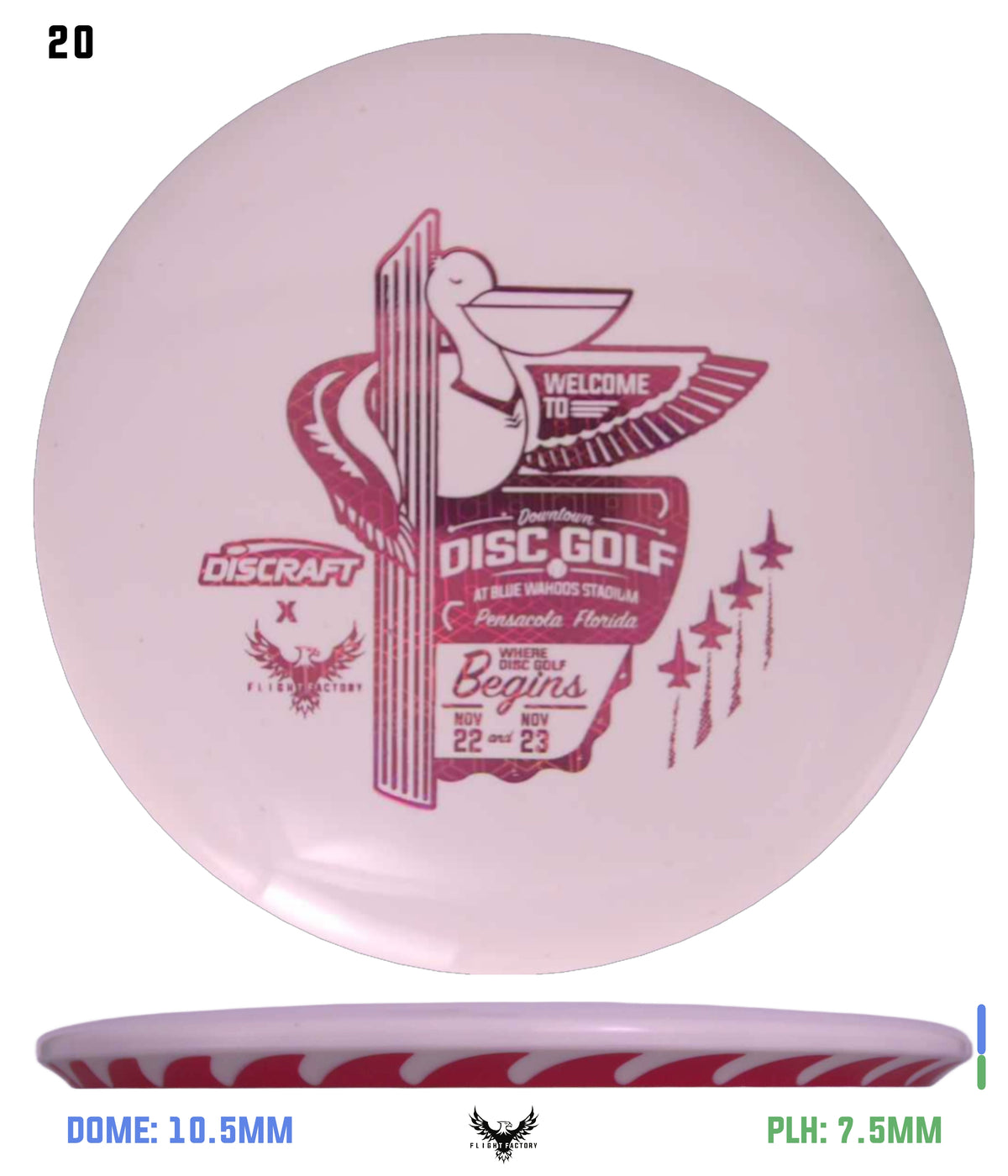 Discraft White ESP FuZed Buzzz - 2025 Downtown Disc Golf Experience