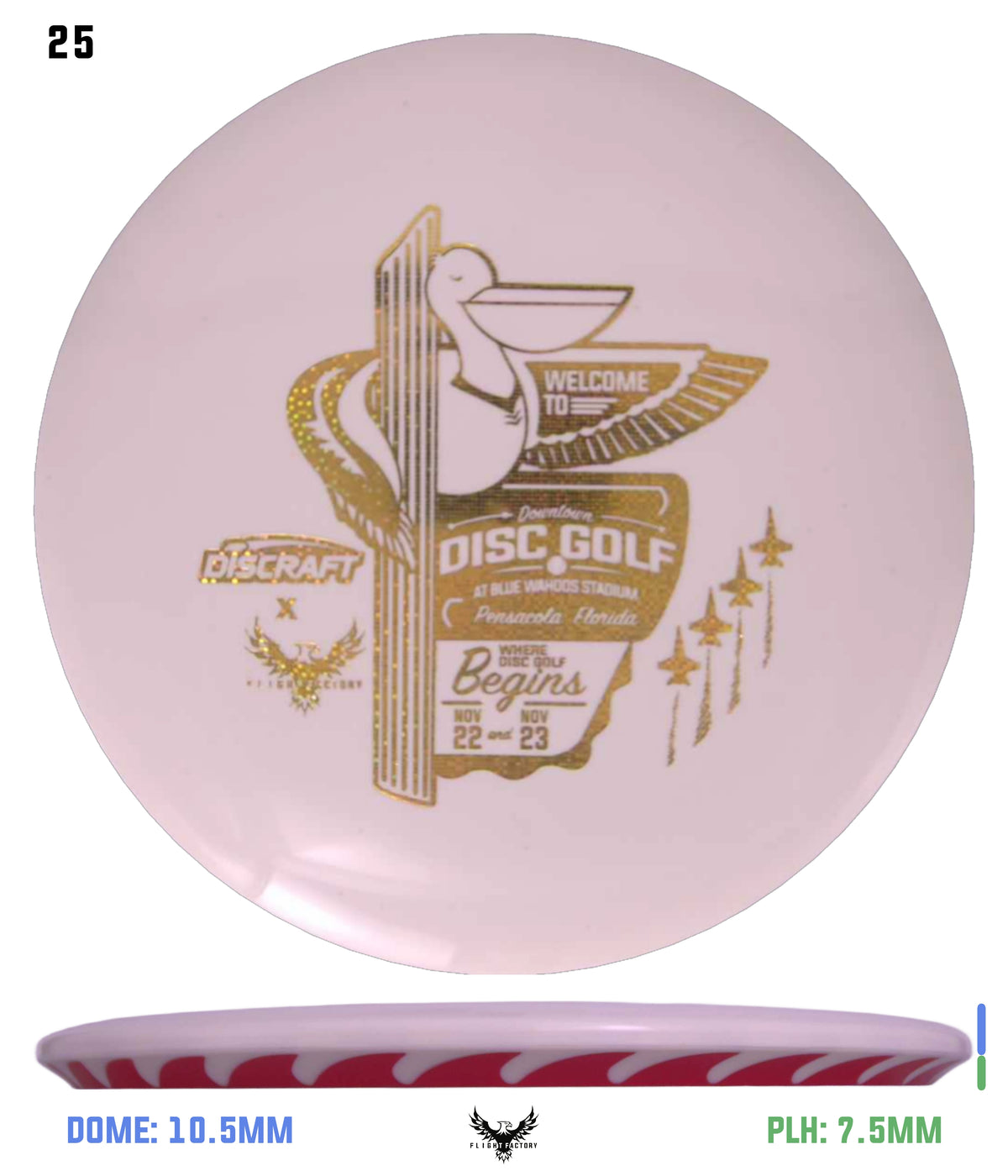 Discraft White ESP FuZed Buzzz - 2025 Downtown Disc Golf Experience
