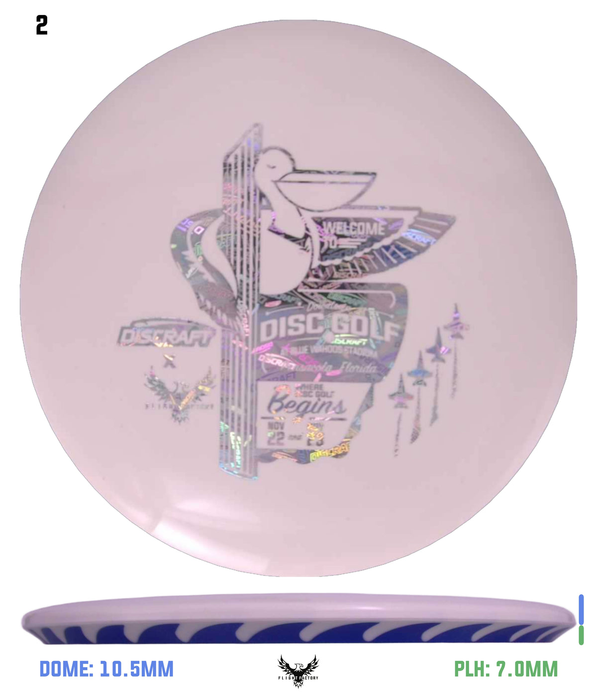 Discraft White ESP FuZed Buzzz - 2025 Downtown Disc Golf Experience