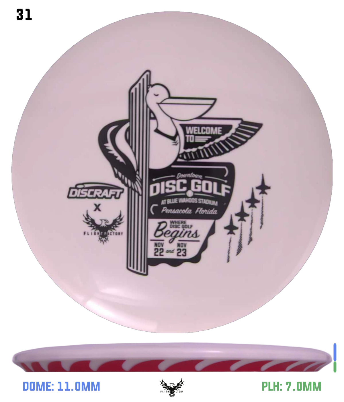 Discraft White ESP FuZed Buzzz - 2025 Downtown Disc Golf Experience