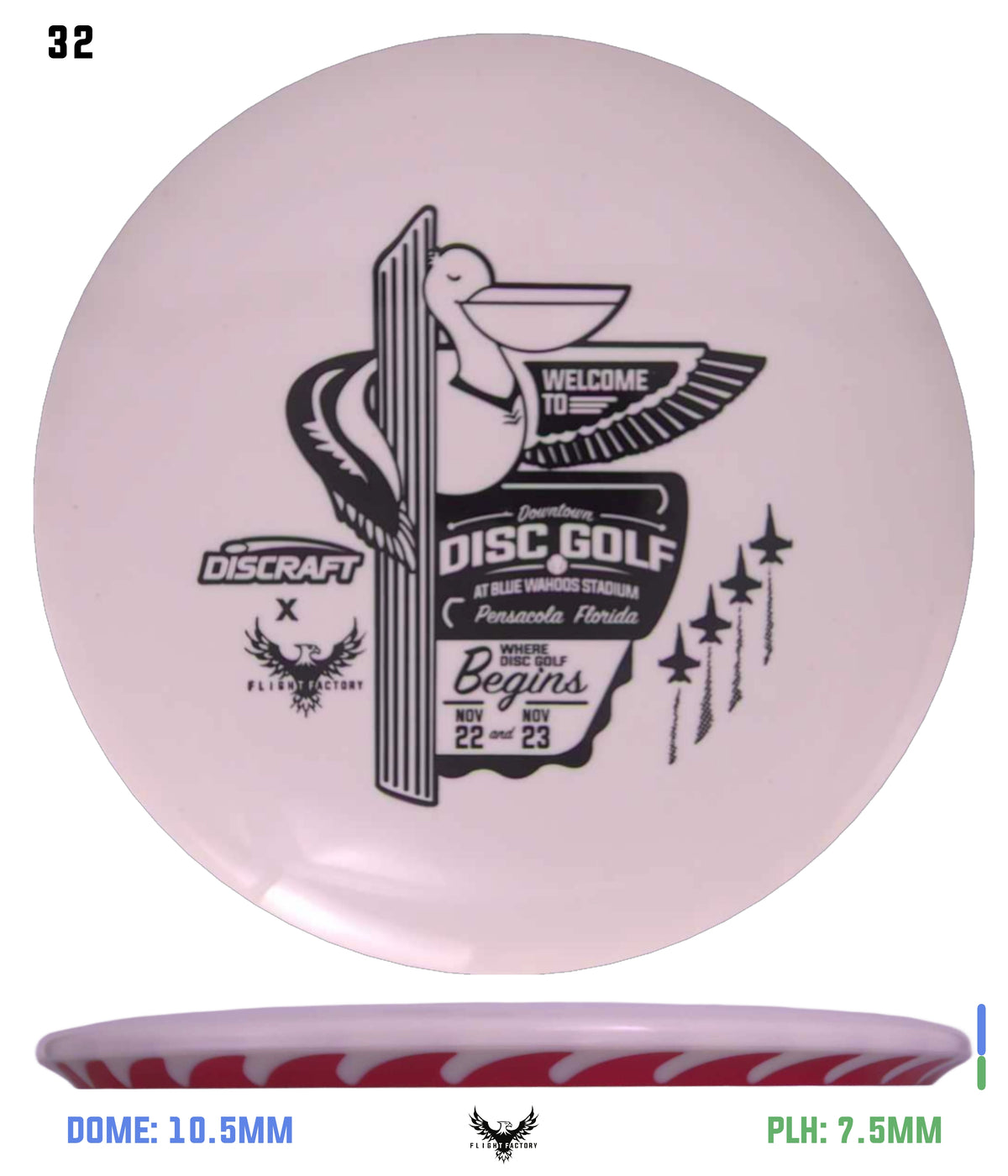 Discraft White ESP FuZed Buzzz - 2025 Downtown Disc Golf Experience