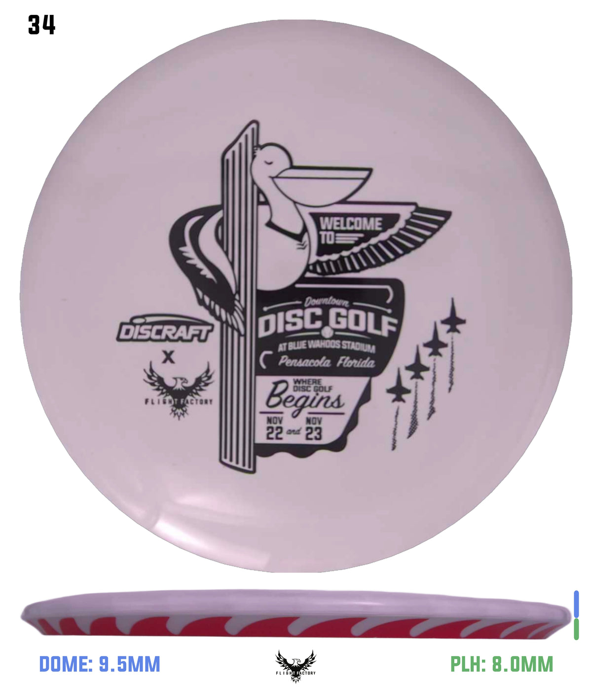 Discraft White ESP FuZed Buzzz - 2025 Downtown Disc Golf Experience