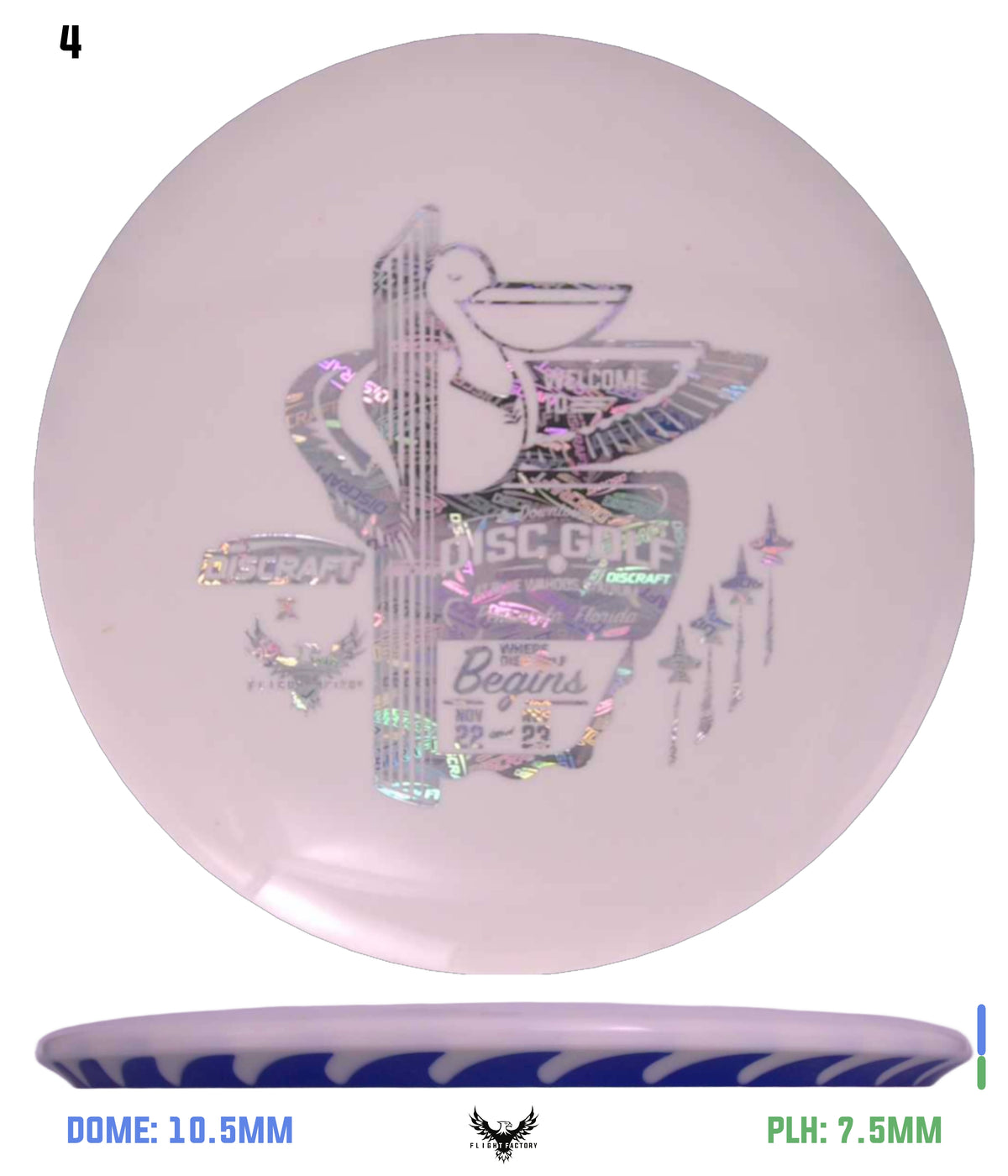 Discraft White ESP FuZed Buzzz - 2025 Downtown Disc Golf Experience