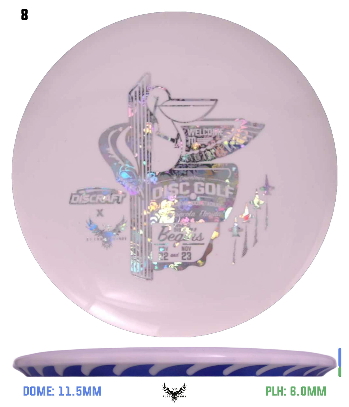 Discraft White ESP FuZed Buzzz - 2025 Downtown Disc Golf Experience