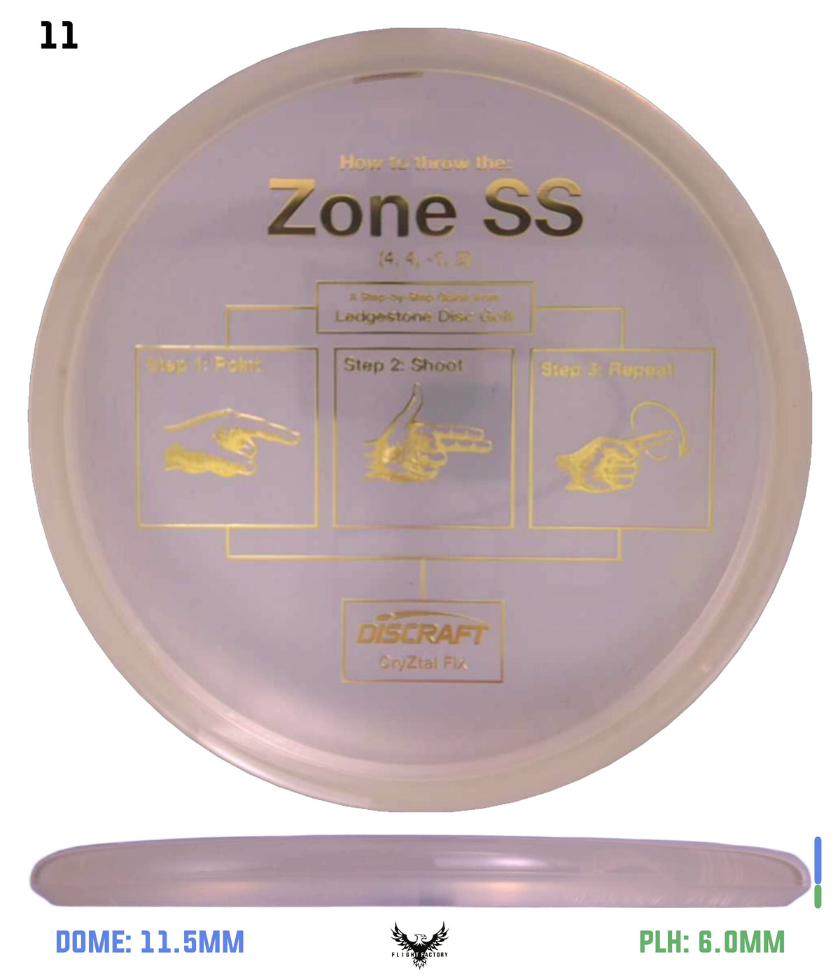 Discraft CryZtal FLX Zone SS - Ledgestone 2026 Preseason