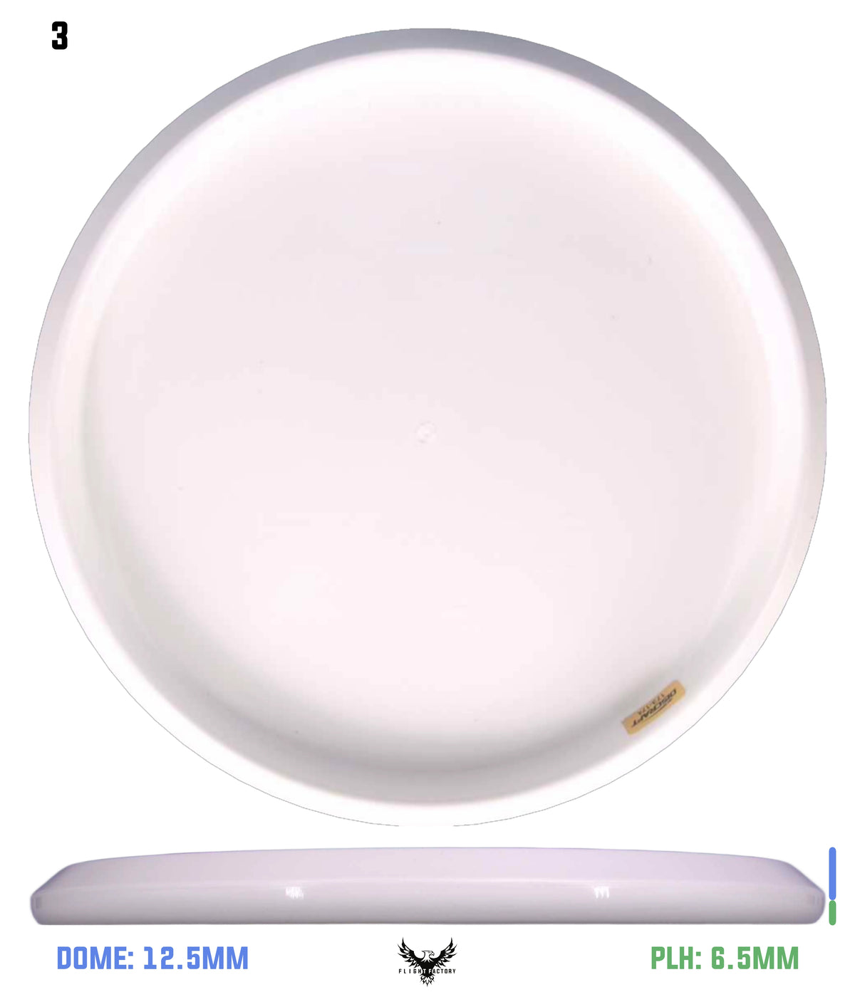 Discraft White ESP Zone - Bottom Stamp