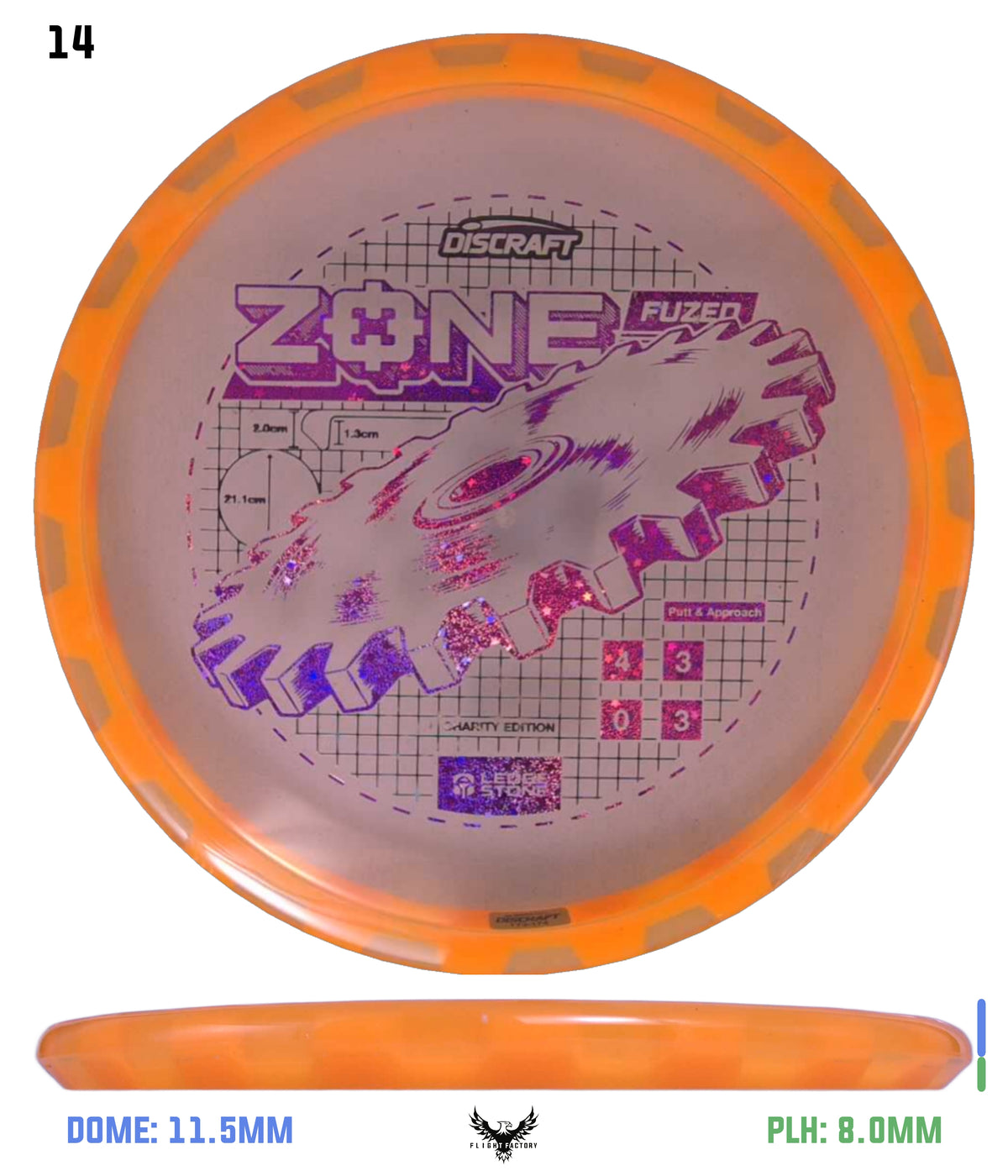 Discraft Ledgestone Charity CryZtal Flx FuZed Zone w/ CryZtal Flx Rim (2026)