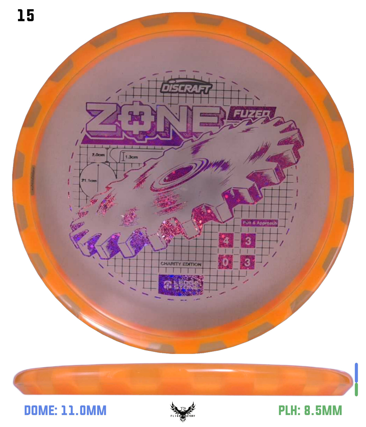 Discraft Ledgestone Charity CryZtal Flx FuZed Zone w/ CryZtal Flx Rim (2026)